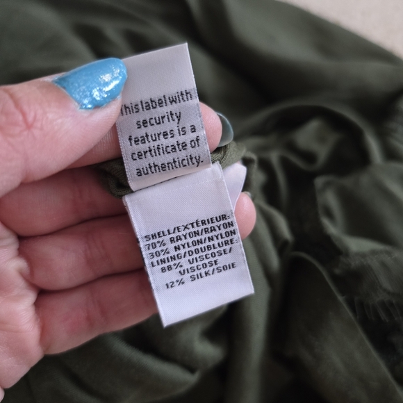 DVF DIANE von FURSTENBERG Zarita Lace dress Olive Military Celebrity $348 - Picture 14 of 15